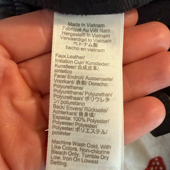 J Crew factory Black Faux Leather sz 27 Pants NWT - Picture 11 of 13